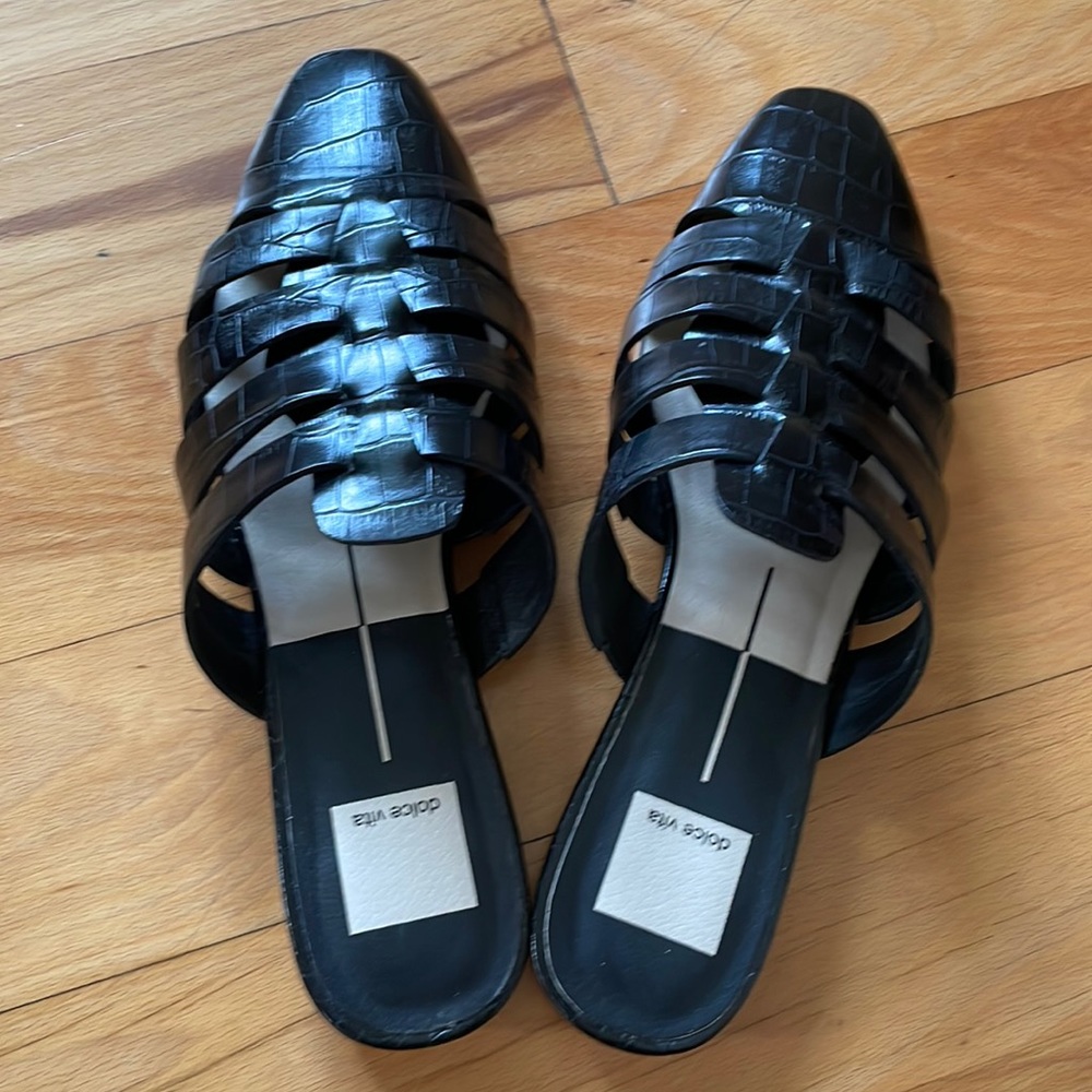 Black slides.